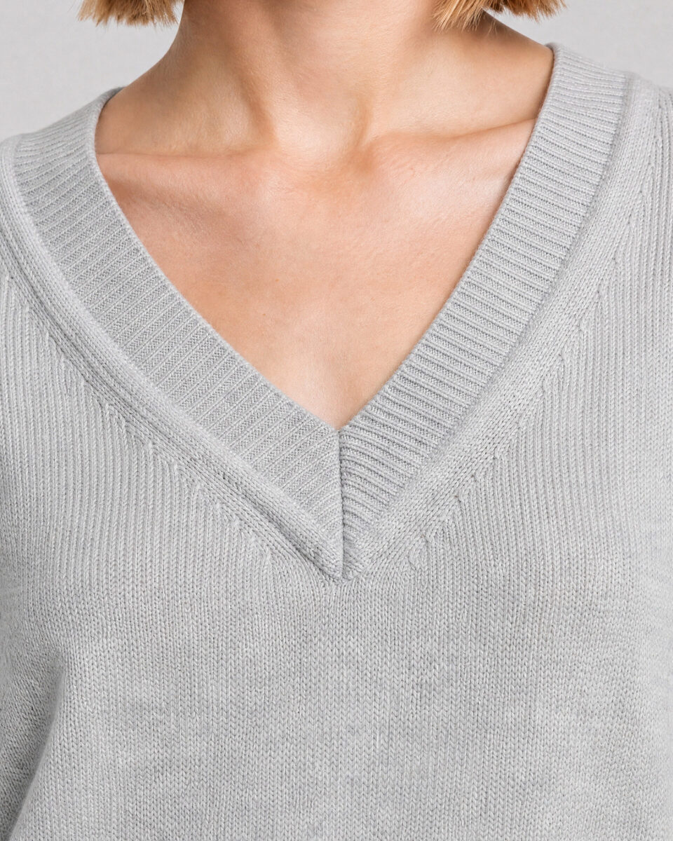 Blue Merino Wool and Cashmere Sweater
