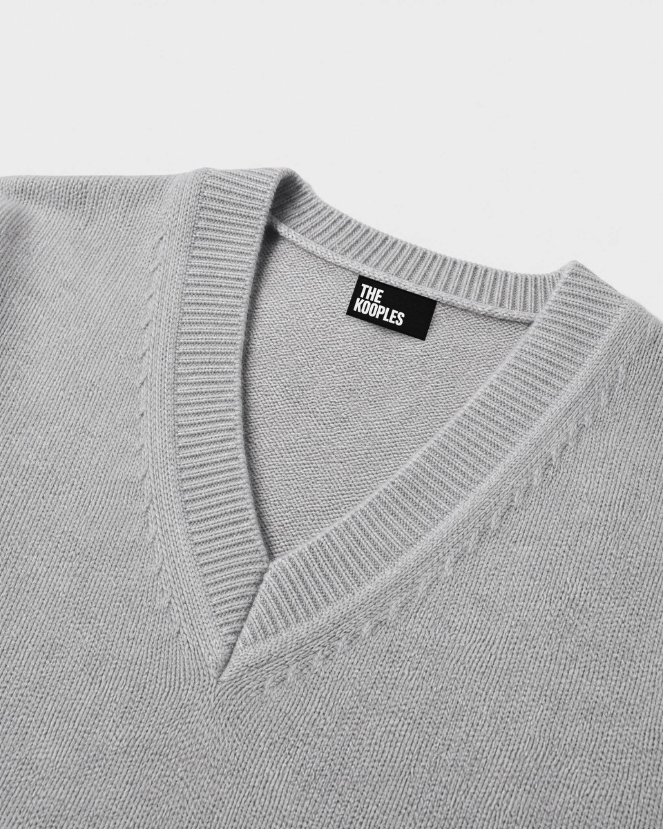 Blue Merino Wool and Cashmere Sweater