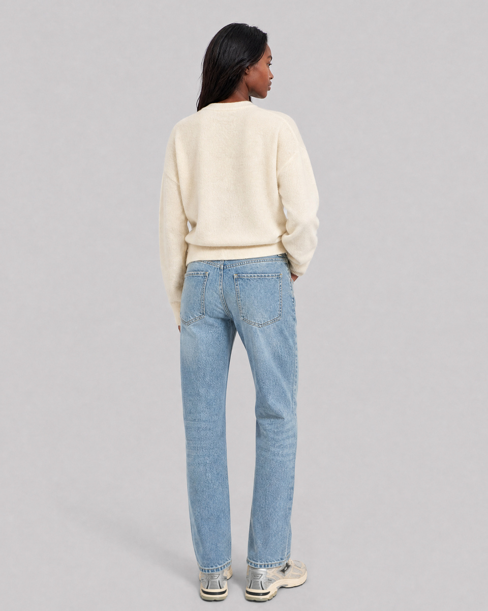 Ecru Mohair-Blend Sweater