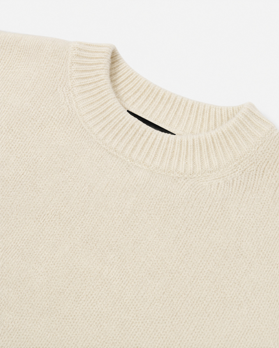 Ecru Mohair-Blend Sweater