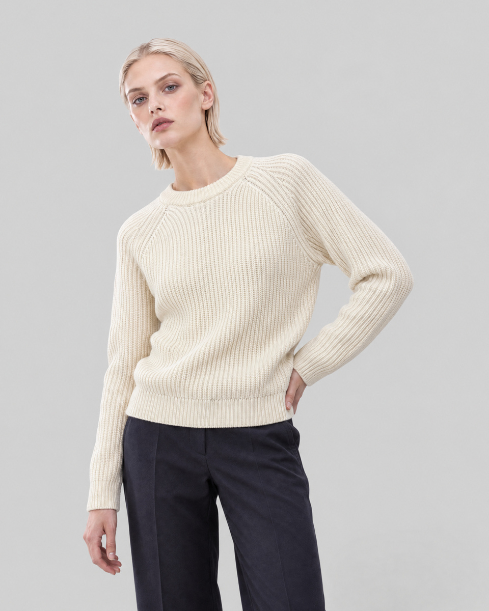 Natural-colored merino wool sweater