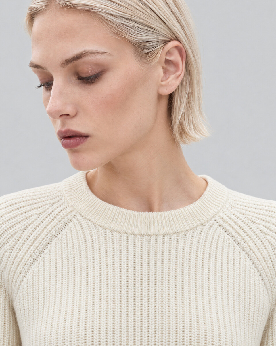 Natural-colored merino wool sweater