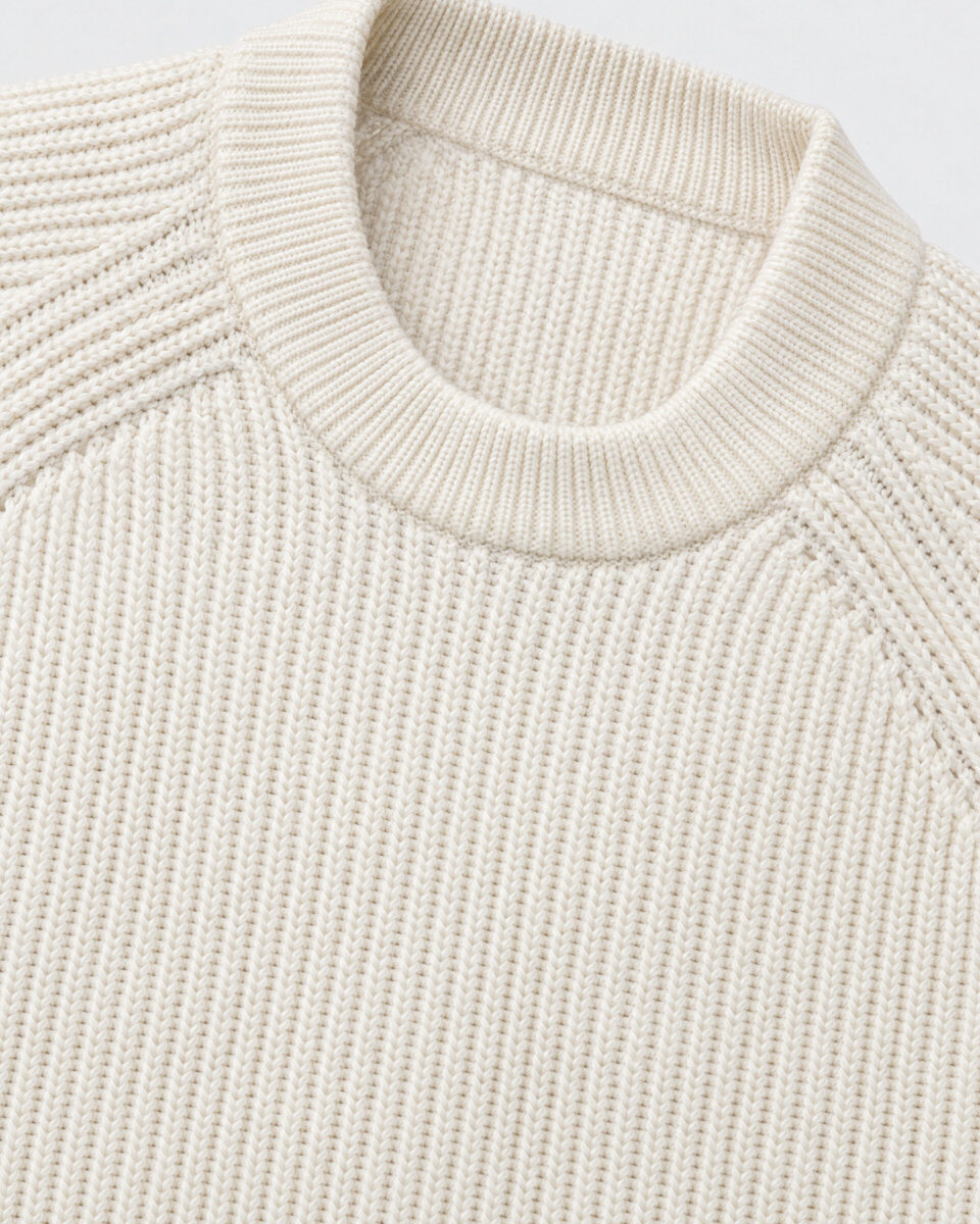 Natural-colored merino wool sweater