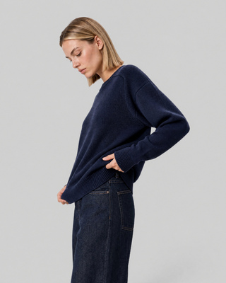 Navy Merino Wool Sweater