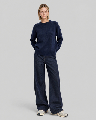 Navy Merino Wool Sweater