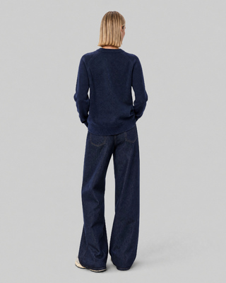 Navy Merino Wool Sweater