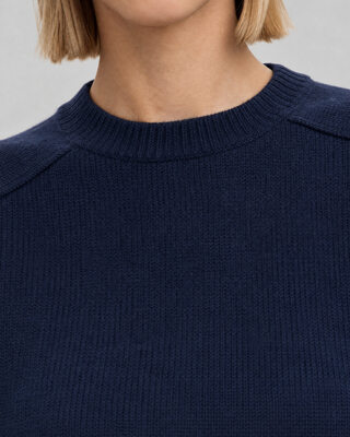 Navy Merino Wool Sweater