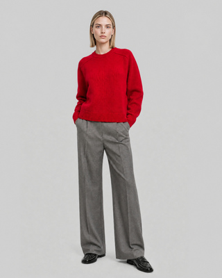 Red Merino Wool Sweater