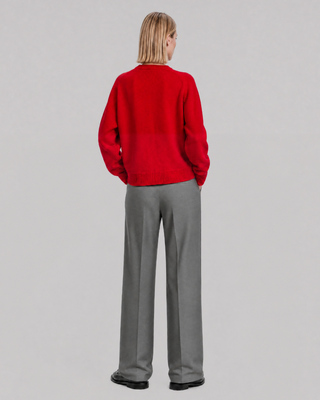 Red Merino Wool Sweater