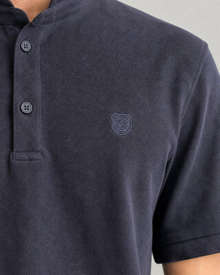 Navy Officer-Style Polo Shirt