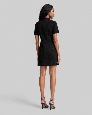 Short gray dress with rhinestones