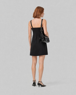 Black Short Dress with Rhinestones