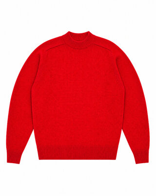 Red Wool Crew-Neck Sweater