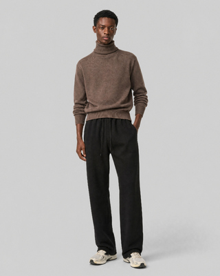 Brown Wool Turtleneck Sweater