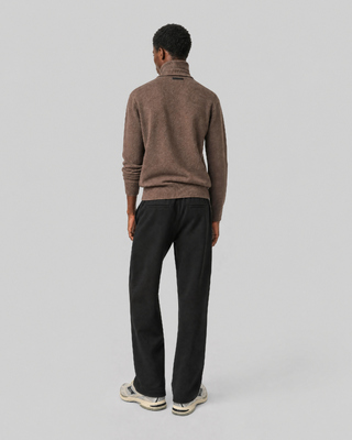 Brown Wool Turtleneck Sweater