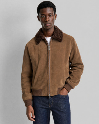 Brown faux fur jacket