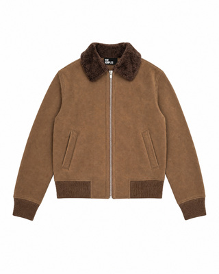 Brown faux fur jacket