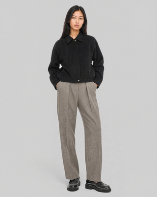 Black wool-blend jacket