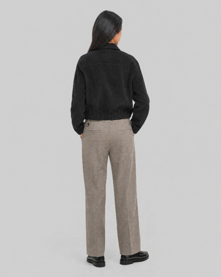 Black wool-blend jacket