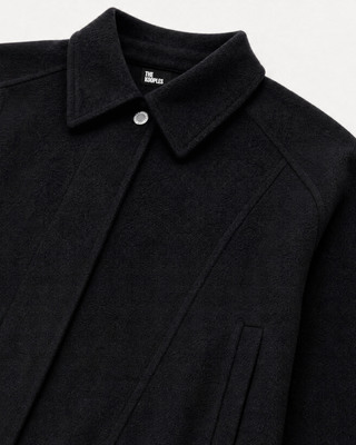 Black wool-blend jacket