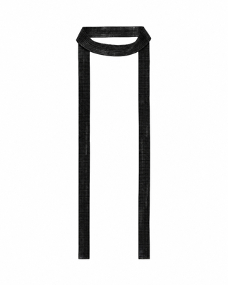 Thin black scarf with rhinestones