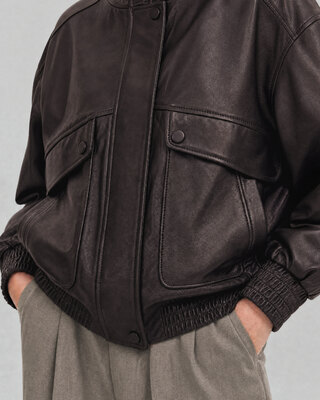 Burgundy leather jacket