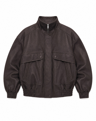 Burgundy leather jacket