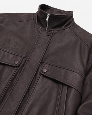 Burgundy leather jacket