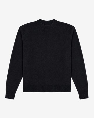 Black wool and cashmere sweater