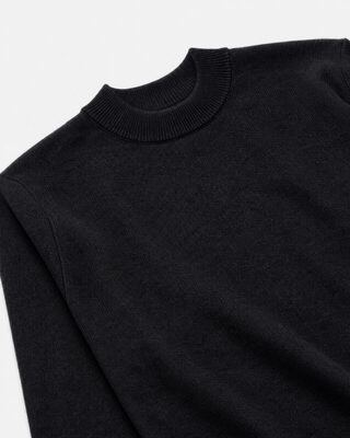 Black wool and cashmere sweater