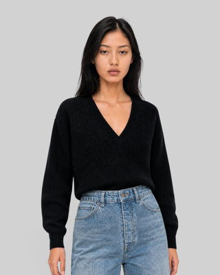 Black Merino Wool Sweater
