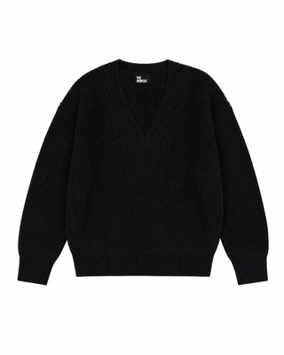 Black Merino Wool Sweater