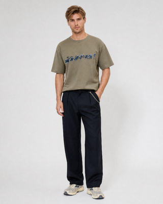 What is denim patch t-shirt khaki