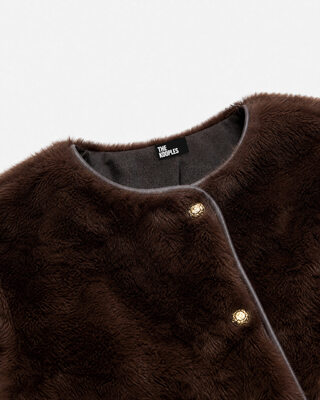 Brown faux fur jacket