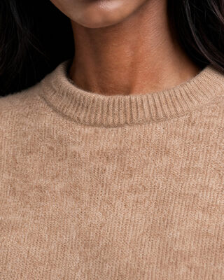 Beige Mohair-Blend Sweater