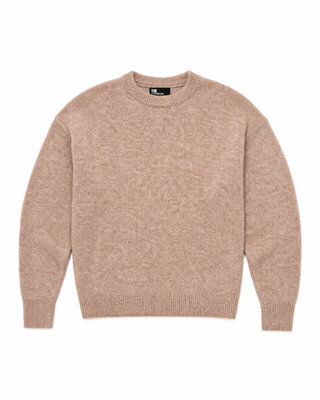 Beige Mohair-Blend Sweater