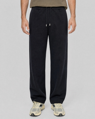 Black straight-leg jogging bottoms