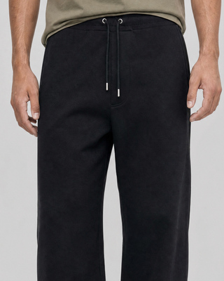 Black straight-leg jogging bottoms