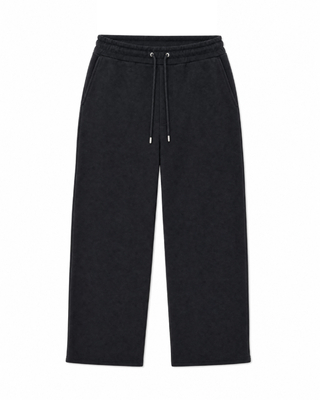 Black straight-leg jogging bottoms