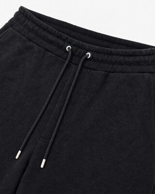 Black straight-leg jogging bottoms