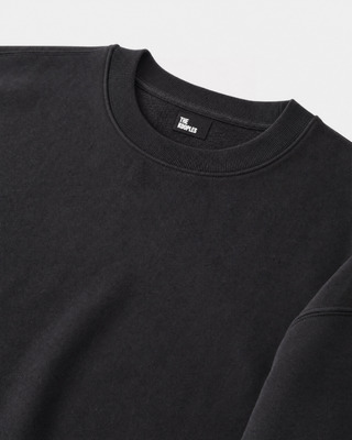 Black Crew-Neck Sweatshirt