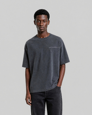 Black T-shirt with car screen print