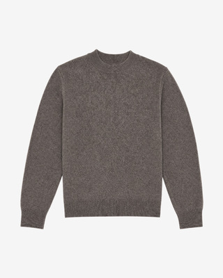 Brown merino wool and cashmere sweater