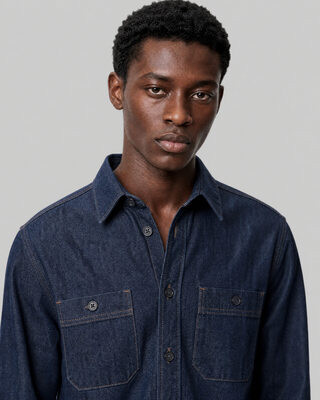 Blue Raw Denim Shirt