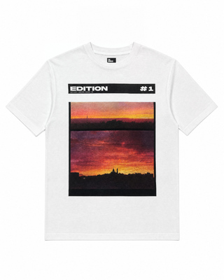 Unisex T-shirt with white screen print