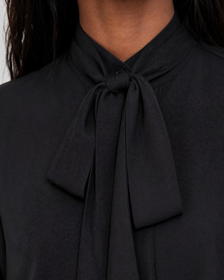 Shirt with a black cravat