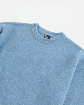 Blue Mohair-Blend Sweater