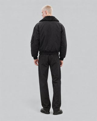 Black bomber jacket
