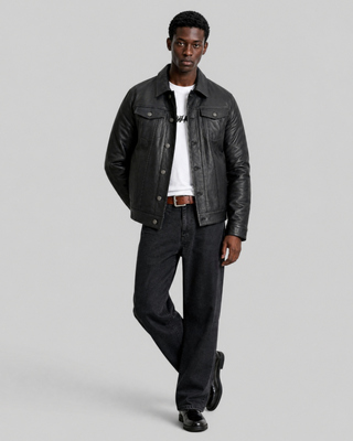 Black leather jacket