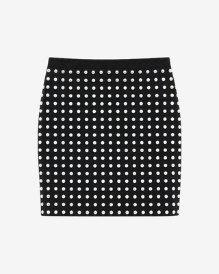 Black Short Skirt with Studs